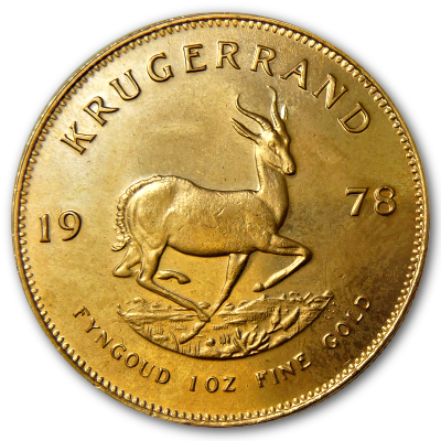 Südafrika Gold Krügerrand 1978 1 Oz Gold Rückseite Südafrika Gold Krügerrand 1978 1 Oz Gold Rückseite